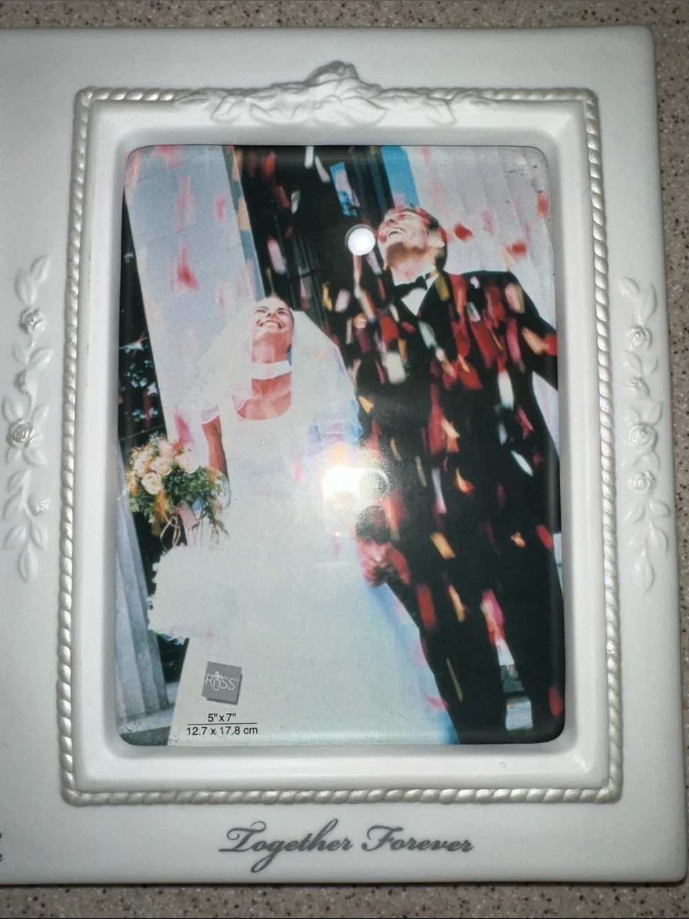 Wedding Engagement White 'Together Forever' Decorative Photo Frame Anniversary